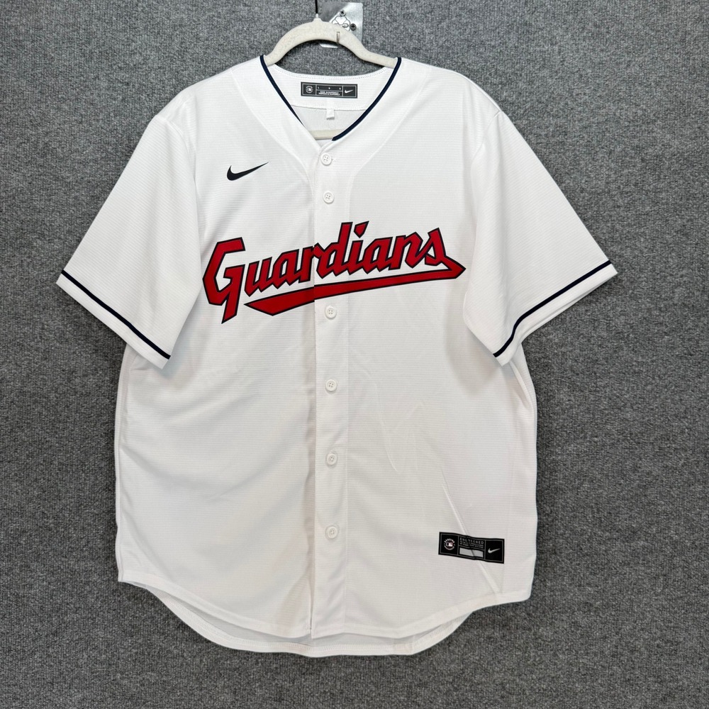 Cleveland Guardians Nike Jersey‎ Mens Large White Baseball MLB Fan Gear NWOT